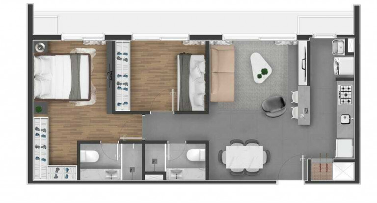Imagem Apartamento com 2 Quartos à Venda, 63 m² em Petrópolis - Porto Alegre