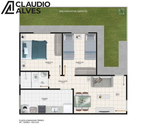 Imagem Apartamento com 2 Quartos à Venda, 40 m² em Mangabeira - Feira De Santana