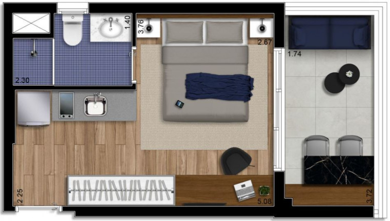 Imagem Studio com 1 Quarto à Venda, 16 m² em Paraíso - São Paulo Imagem Studio com 1 Quarto à Venda, 16 m² em Paraíso - São Paulo