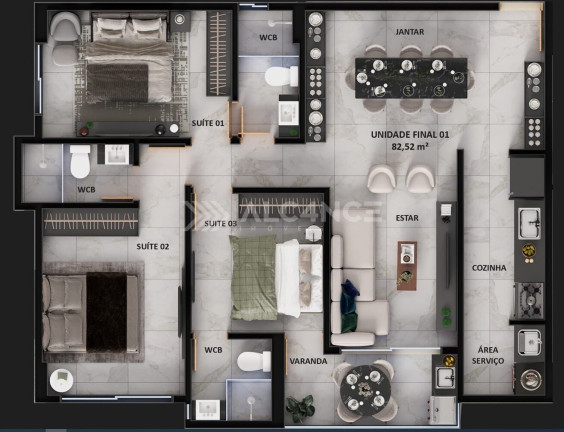 Imagem Flat com 1 Quarto à Venda, 29 m² em Intermares - Cabedelo