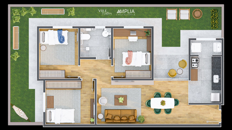 Apartamento com 3 Quartos à Venda, 70 m² em Boa Esperança - Santa Luzia