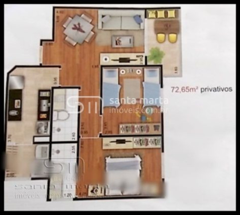 Imagem Apartamento com 2 Quartos à Venda, 190 m² em Vila Zélia - Lorena