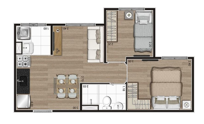 Imagem Apartamento com 2 Quartos à Venda, 35 m² em Morumbi - São Paulo