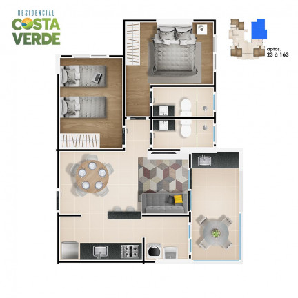 Imagem Apartamento com 2 Quartos à Venda, 70 m² em Vila Atlântica - Mongaguá Imagem Apartamento com 2 Quartos à Venda, 70 m² em Vila Atlântica - Mongaguá