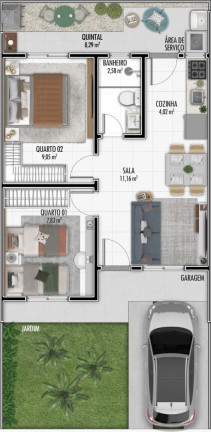Imagem Casa com 2 Quartos à Venda, 42 m² em Estados - Fazenda Rio Grande