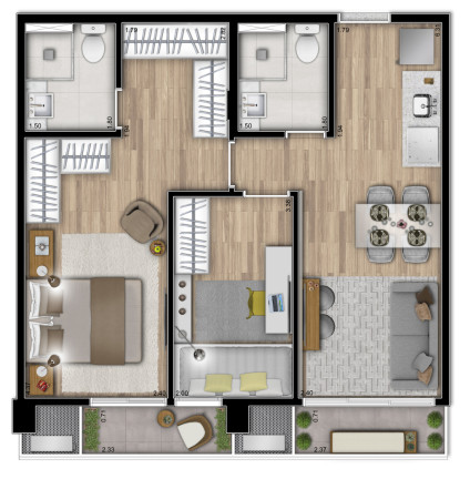 Imagem Apartamento com 2 Quartos à Venda, 54 m² em Vila Clementino - São Paulo