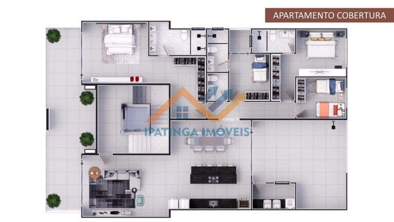 Imagem Apartamento com 4 Quartos à Venda, 220 m² em Veneza - Ipatinga