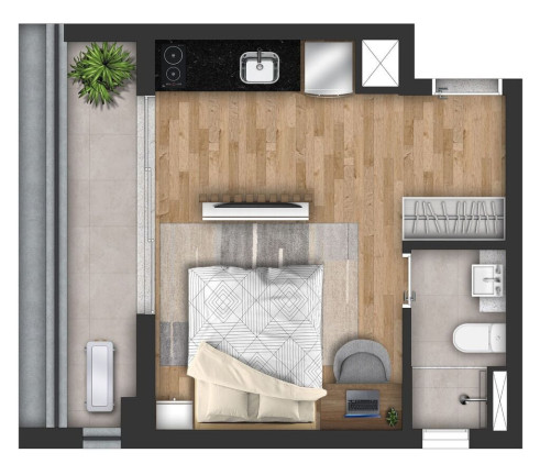 Imagem Apartamento com 1 Quarto à Venda, 24 m² em Jardim Paulista - São Paulo