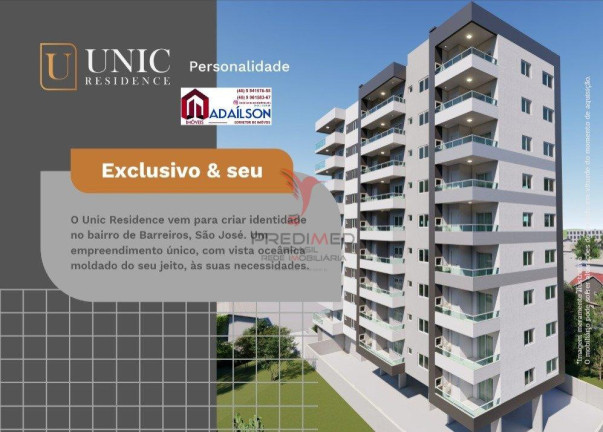 Imagem Apartamento com 2 Quartos à Venda, 74 m² em Barreiros - São José