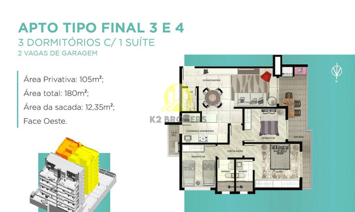 Imagem Apartamento com 3 Quartos à Venda, 105 m² em Praia Central - Guaratuba