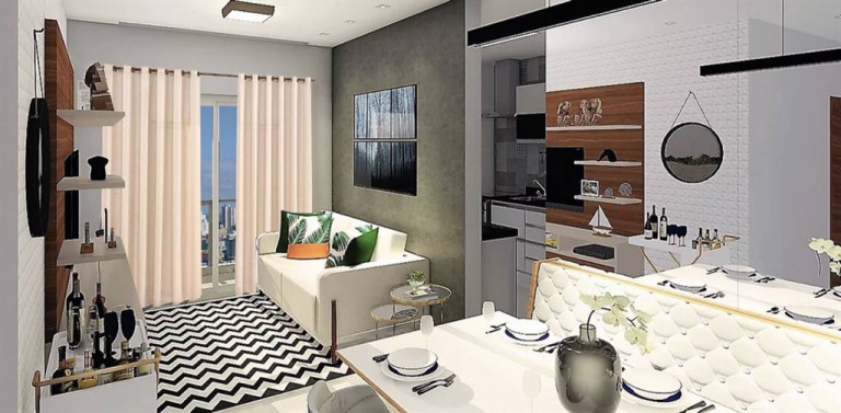 Apartamento com 2 Quartos à Venda, 56 m² em Mirim - Praia Grande