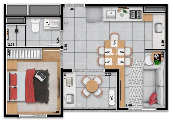 Imagem Apartamento com 2 Quartos à Venda, 40 m² em Tatuapé - São Paulo Imagem Apartamento com 2 Quartos à Venda, 40 m² em Tatuapé - São Paulo