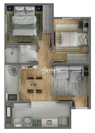 Imagem Apartamento com 2 Quartos à Venda, 46 m² em Jardim Eulina - Campinas Imagem Apartamento com 2 Quartos à Venda, 46 m² em Jardim Eulina - Campinas