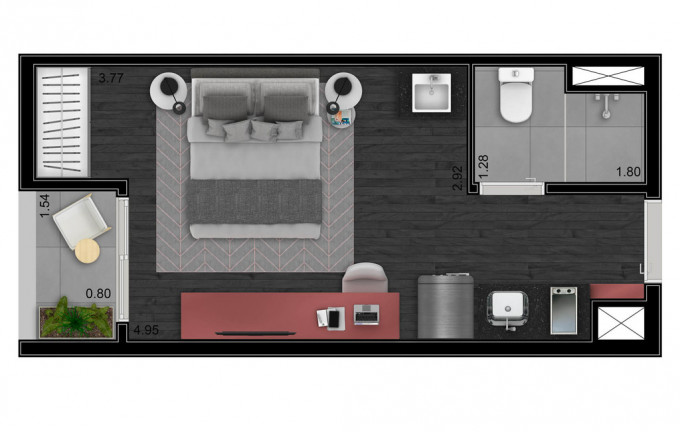Imagem Studio com 1 Quarto à Venda, 24 m² em Perdizes - São Paulo