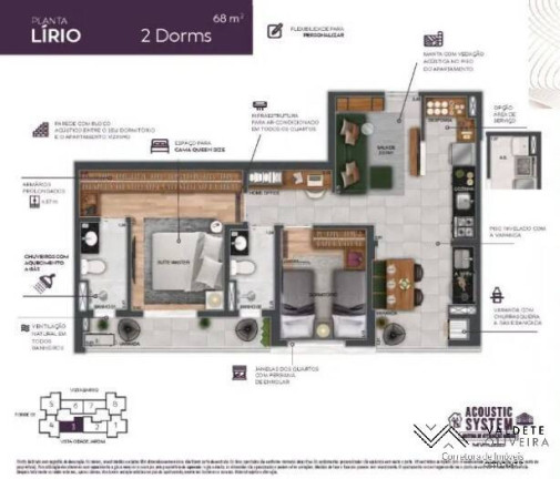 Imagem Apartamento com 2 Quartos à Venda, 68 m² em Jardim Satélite - São José Dos Campos
