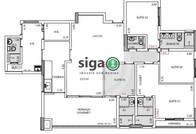 Imagem Apartamento com 4 Quartos à Venda, 247 m² em Morumbi - São Paulo Imagem Apartamento com 4 Quartos à Venda, 247 m² em Morumbi - São Paulo