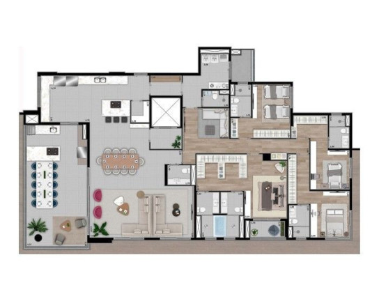 Imagem Apartamento com 4 Quartos à Venda, 298 m² em Jardim Olhos D'água - Ribeirão Preto