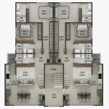 Imagem Apartamento com 2 Quartos à Venda, 82 m² em Loteamento Nova Barra Velha - Barra Velha