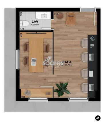 Imagem Sala Comercial à Venda, 52 m² em São Gonçalo - Pelotas