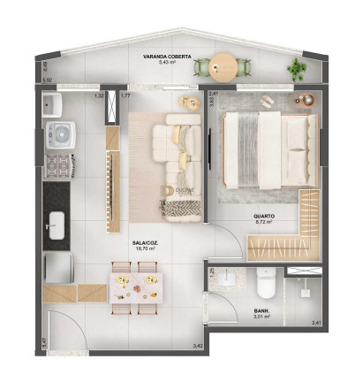 Imagem Apartamento com 1 Quarto à Venda, 46 m² em Praia Do Canto - Vitória Imagem Apartamento com 1 Quarto à Venda, 46 m² em Praia Do Canto - Vitória