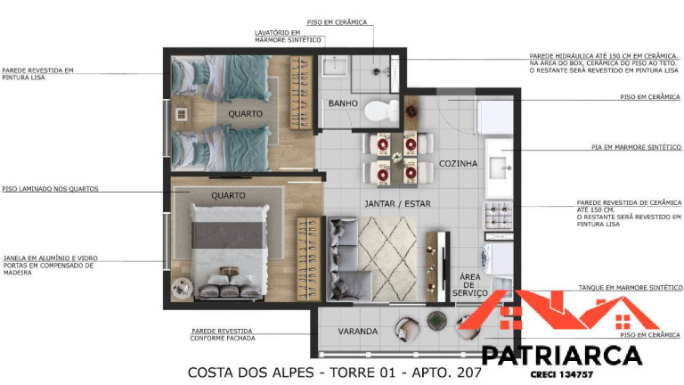 Imagem Apartamento com 2 Quartos à Venda, 56 m² em Jardim Nova Hortolândia I - Hortolândia Imagem Apartamento com 2 Quartos à Venda, 56 m² em Jardim Nova Hortolândia I - Hortolândia