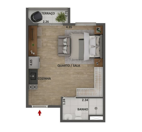 Imagem Apartamento com 2 Quartos à Venda, 34 m² em Barra Funda - São Paulo