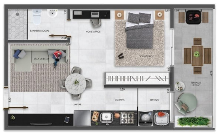 Imagem Imóvel com 1 Quarto à Venda, 36 m² em Vila Carrão - São Paulo