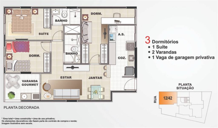Imagem Apartamento com 3 Quartos à Venda, 71 m² em Centro - Sao Vicente