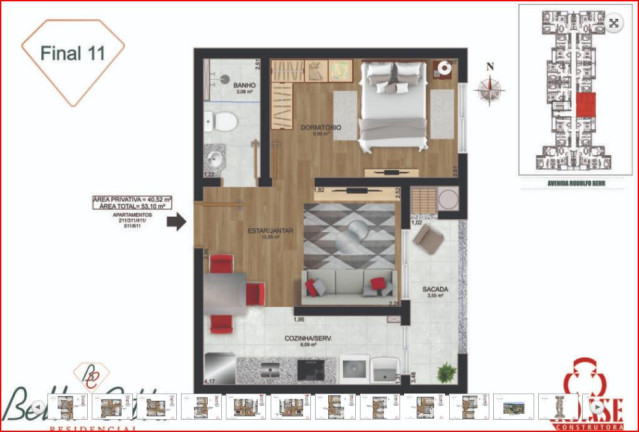 Imagem Apartamento com 1 Quarto à Venda, 42 m² em Camobi - Santa Maria