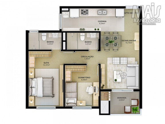 Imagem Apartamento com 2 Quartos à Venda, 73 m² em Centro - São Leopoldo Imagem Apartamento com 2 Quartos à Venda, 73 m² em Centro - São Leopoldo