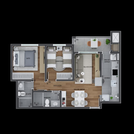 Imagem Apartamento com 2 Quartos à Venda, 88 m² em Bacacheri - Curitiba