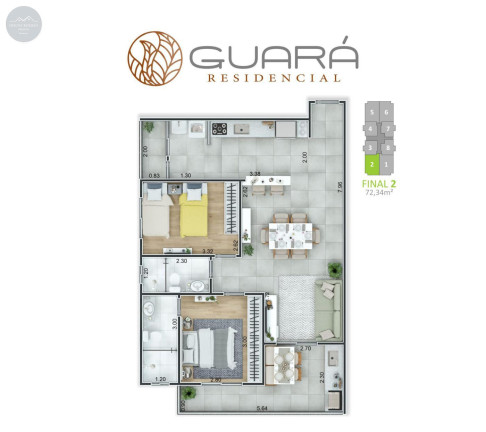 Imagem Apartamento com 2 Quartos à Venda, 72 m² em Guilhermina - Praia Grande