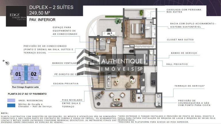 Imagem Apartamento com 2 Quartos à Venda, 145 m² em Pinheiros - São Paulo