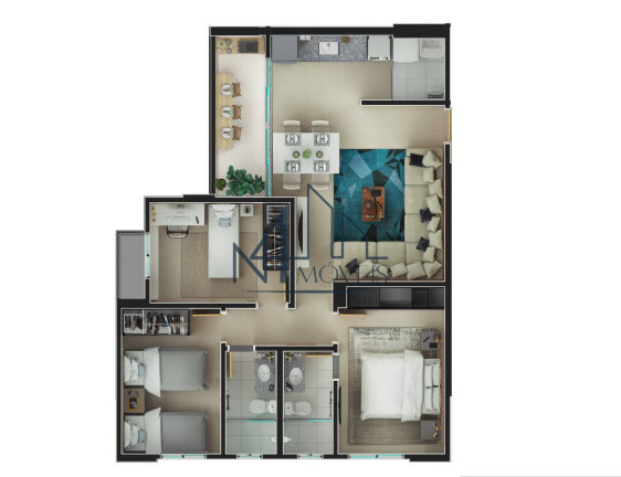 Imagem Apartamento com 3 Quartos à Venda,  em Parque Oeste Industrial - Goiânia