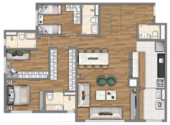 Imagem Apartamento com 2 Quartos à Venda, 73 m² em Jardim Itamarati - Campinas Imagem Apartamento com 2 Quartos à Venda, 73 m² em Jardim Itamarati - Campinas