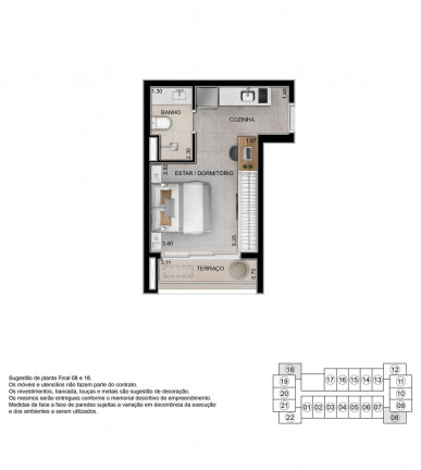 Imagem Studio com 1 Quarto à Venda, 24 m² em Campo Belo - São Paulo
