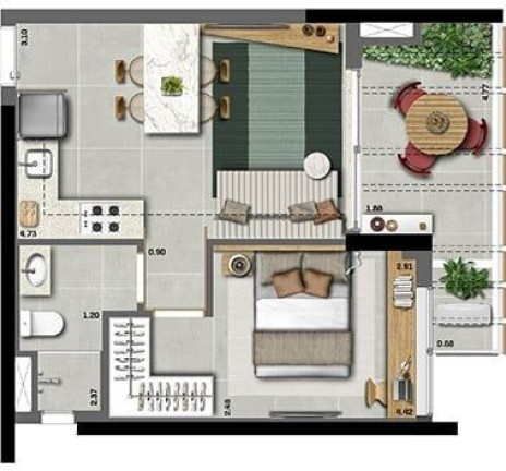 Imagem Apartamento com 1 Quarto à Venda, 44 m² em Pinheiros - São Paulo Imagem Apartamento com 1 Quarto à Venda, 44 m² em Pinheiros - São Paulo