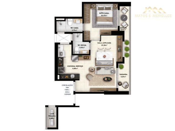 Imagem Apartamento com 2 Quartos à Venda, 56 m² em Meireles - Fortaleza Imagem Apartamento com 2 Quartos à Venda, 56 m² em Meireles - Fortaleza
