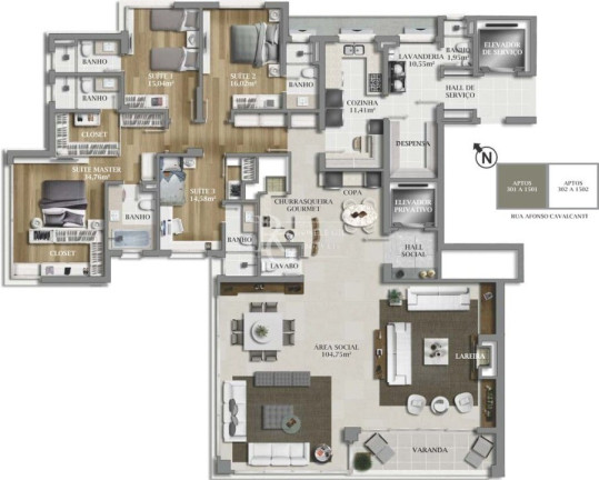 Apartamento com 4 Quartos à Venda, 257 m² em Bela Vista - Porto Alegre