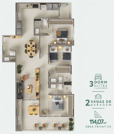 Imagem Apartamento com 3 Quartos à Venda, 114 m² em Centro - Itanhaém