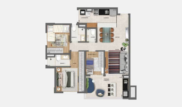 Imagem Apartamento com 4 Quartos à Venda, 151 m² em City América - São Paulo Imagem Apartamento com 4 Quartos à Venda, 151 m² em City América - São Paulo