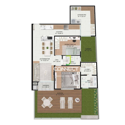 Imagem Apartamento com 2 Quartos à Venda, 63 m² em Machados - Navegantes Imagem Apartamento com 2 Quartos à Venda, 63 m² em Machados - Navegantes