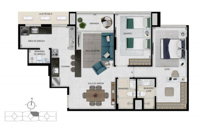 Imagem Apartamento com 3 Quartos à Venda, 223 m² em Noroeste - Brasilia