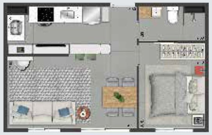 Imagem Imóvel com 2 Quartos à Venda, 33 m² em Santo Amaro - São Paulo