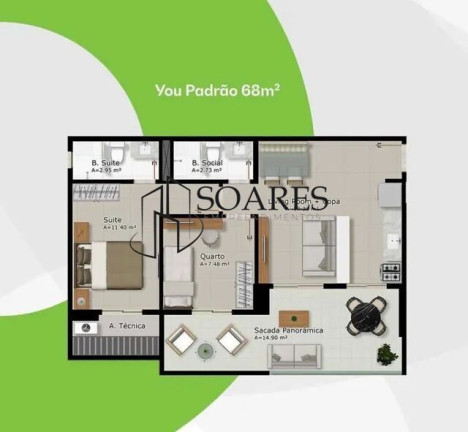 Imagem Apartamento com 2 Quartos à Venda, 68 m² em São Brás - Belém Imagem Apartamento com 2 Quartos à Venda, 68 m² em São Brás - Belém