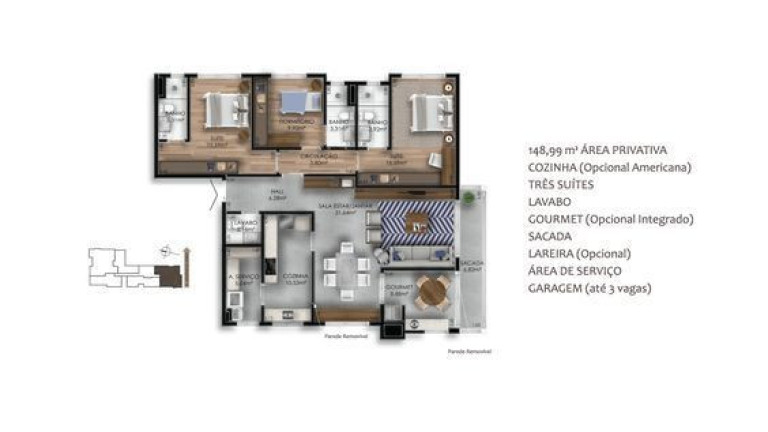 Imagem Apartamento com 3 Quartos à Venda, 148 m² em Centro - Santa Maria