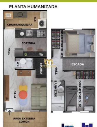 Imagem Casa de Condomínio com 2 Quartos à Venda, 58 m² em Aviação - Praia Grande Imagem Casa de Condomínio com 2 Quartos à Venda, 58 m² em Aviação - Praia Grande