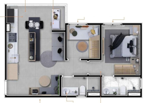 Imagem Imóvel com 2 Quartos à Venda, 43 m² em Campestre - Santo André Imagem Imóvel com 2 Quartos à Venda, 43 m² em Campestre - Santo André