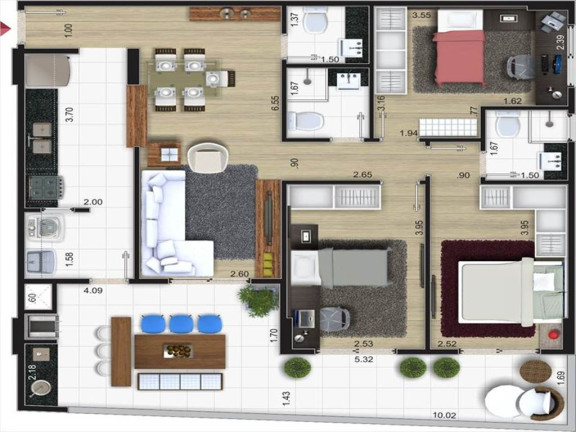 Imagem Apartamento com 3 Quartos à Venda, 102 m² em Centro - Itanhaem