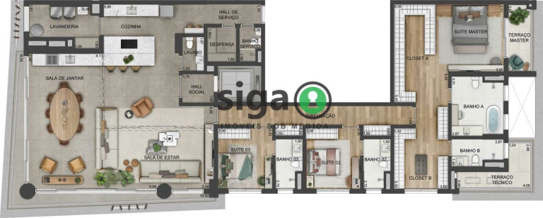 Imagem Apartamento com 4 Quartos à Venda, 261 m² em Brooklin - São Paulo